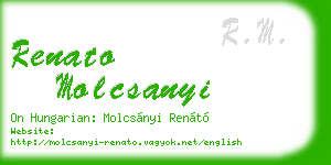 renato molcsanyi business card