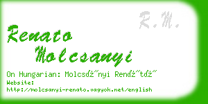 renato molcsanyi business card